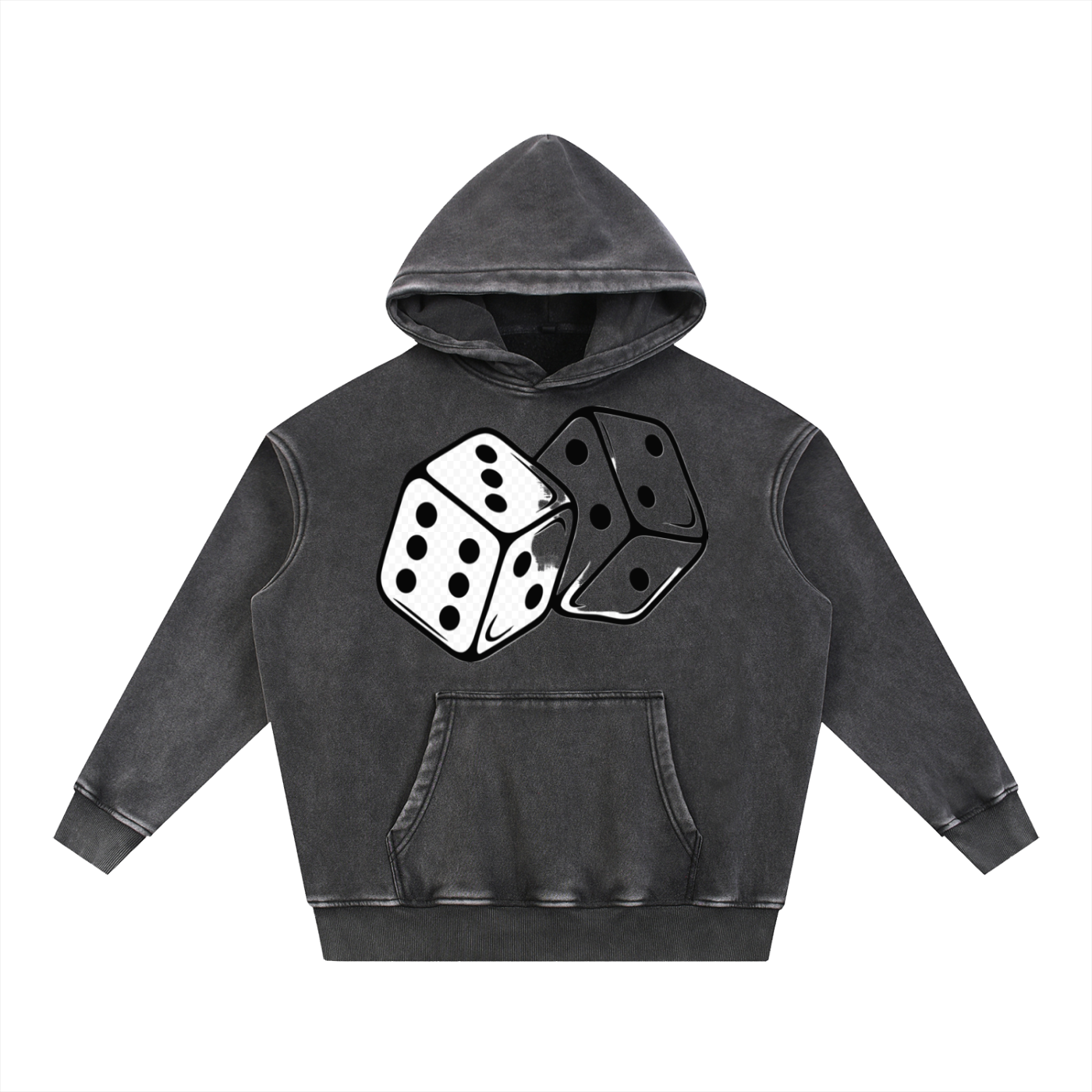 Snow Wash Fleece Oversize Hoodie