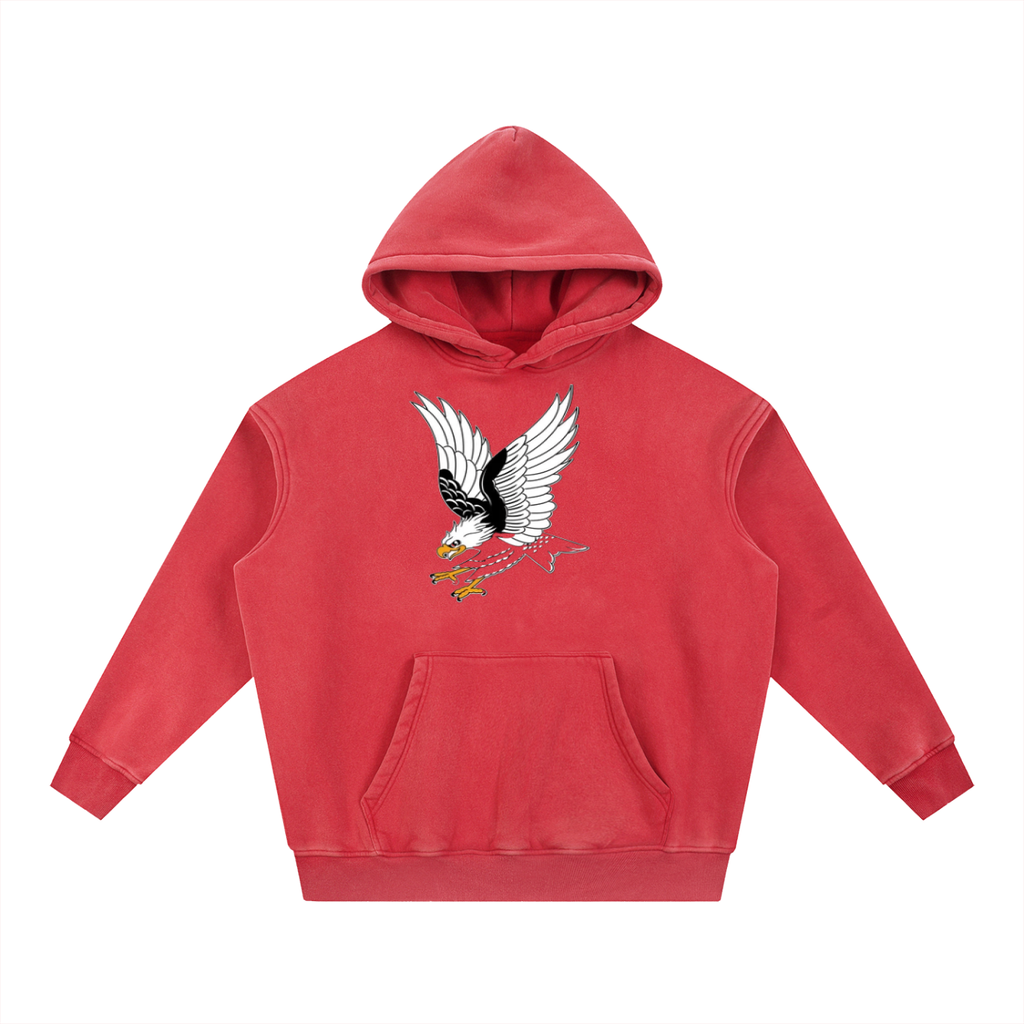 Snow Wash Fleece Oversize Hoodie