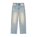 Sun Fade Raw Hem Denim Jeans - ACE