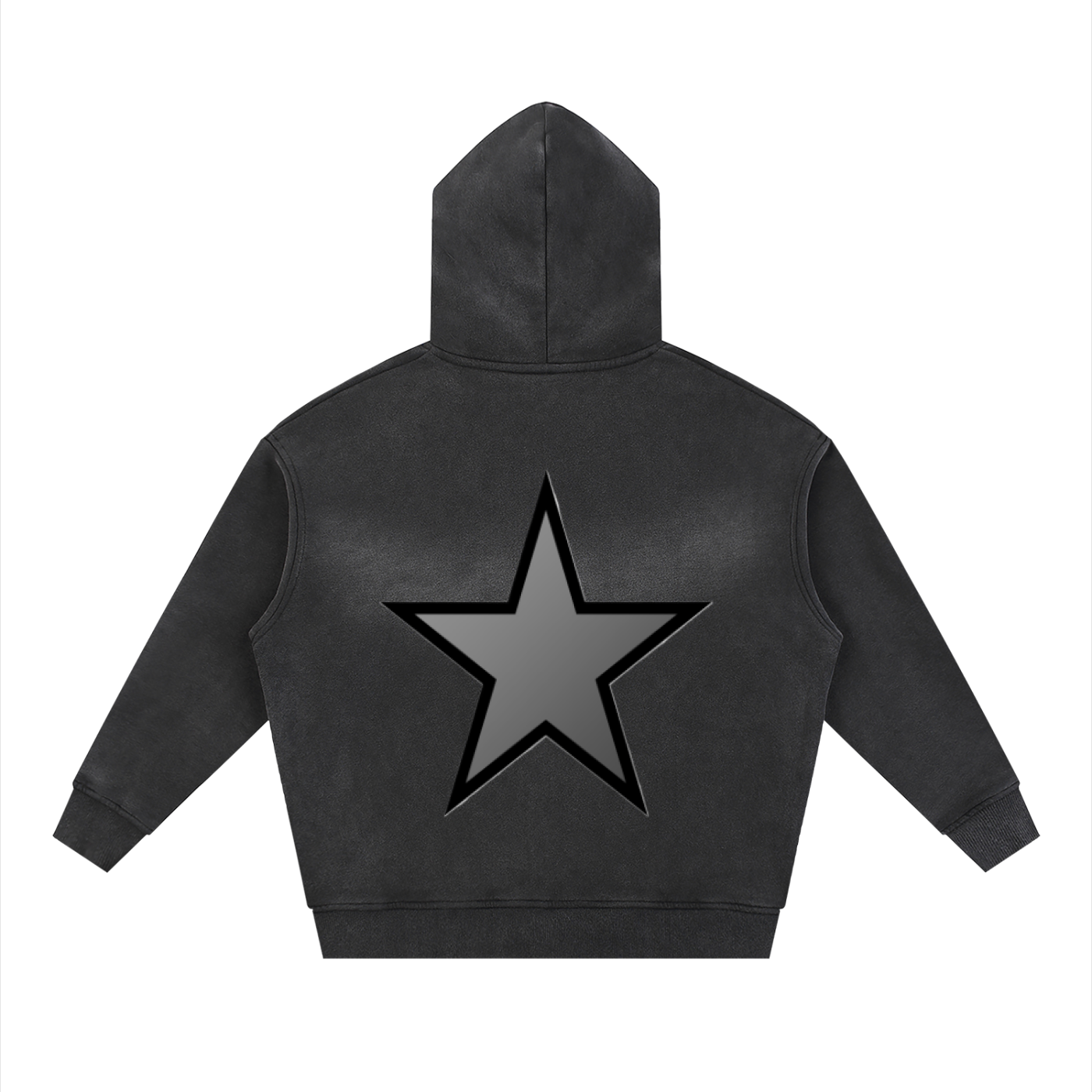 Sunfade Two-way Zipper Boxy Fleece Hoodie