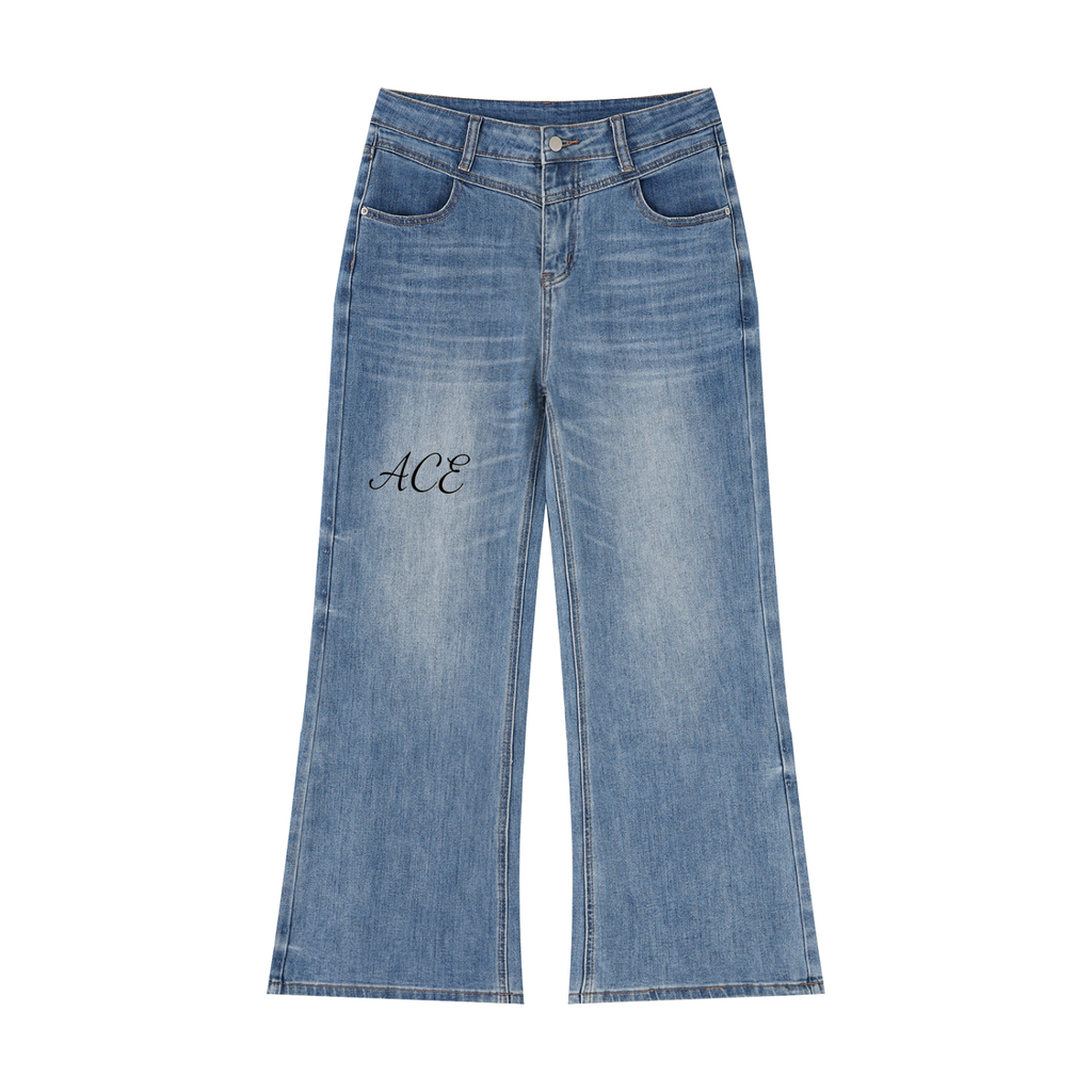 Women’s Vintage Wash Wide Leg Jeans