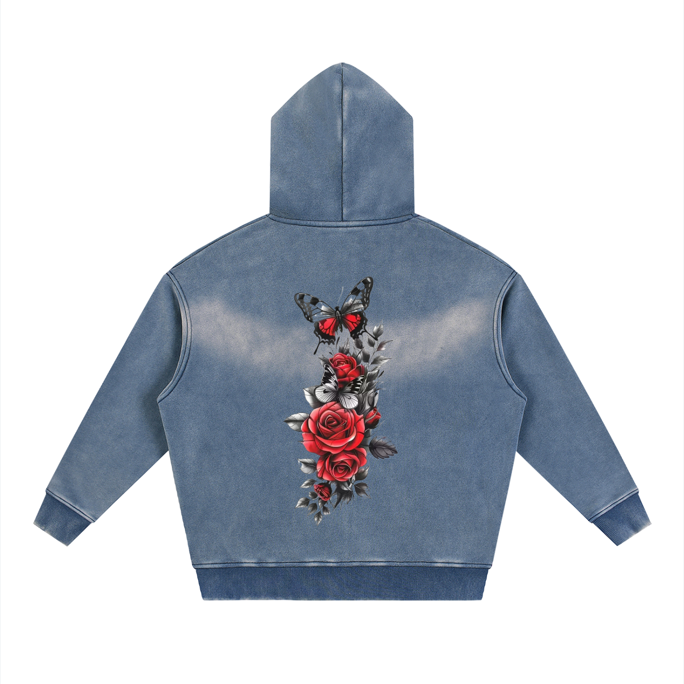 Sunfade Two-way Zipper Boxy Fleece Hoodie