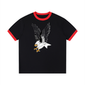 Contrast Edge Ribbed Crewneck T-Shirt