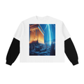 Layered Contrast Sleeve Cotton T-Shirt