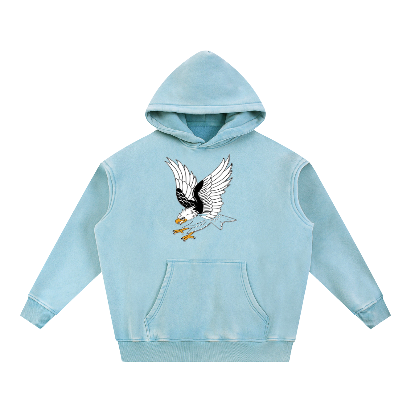 Snow Wash Fleece Oversize Hoodie