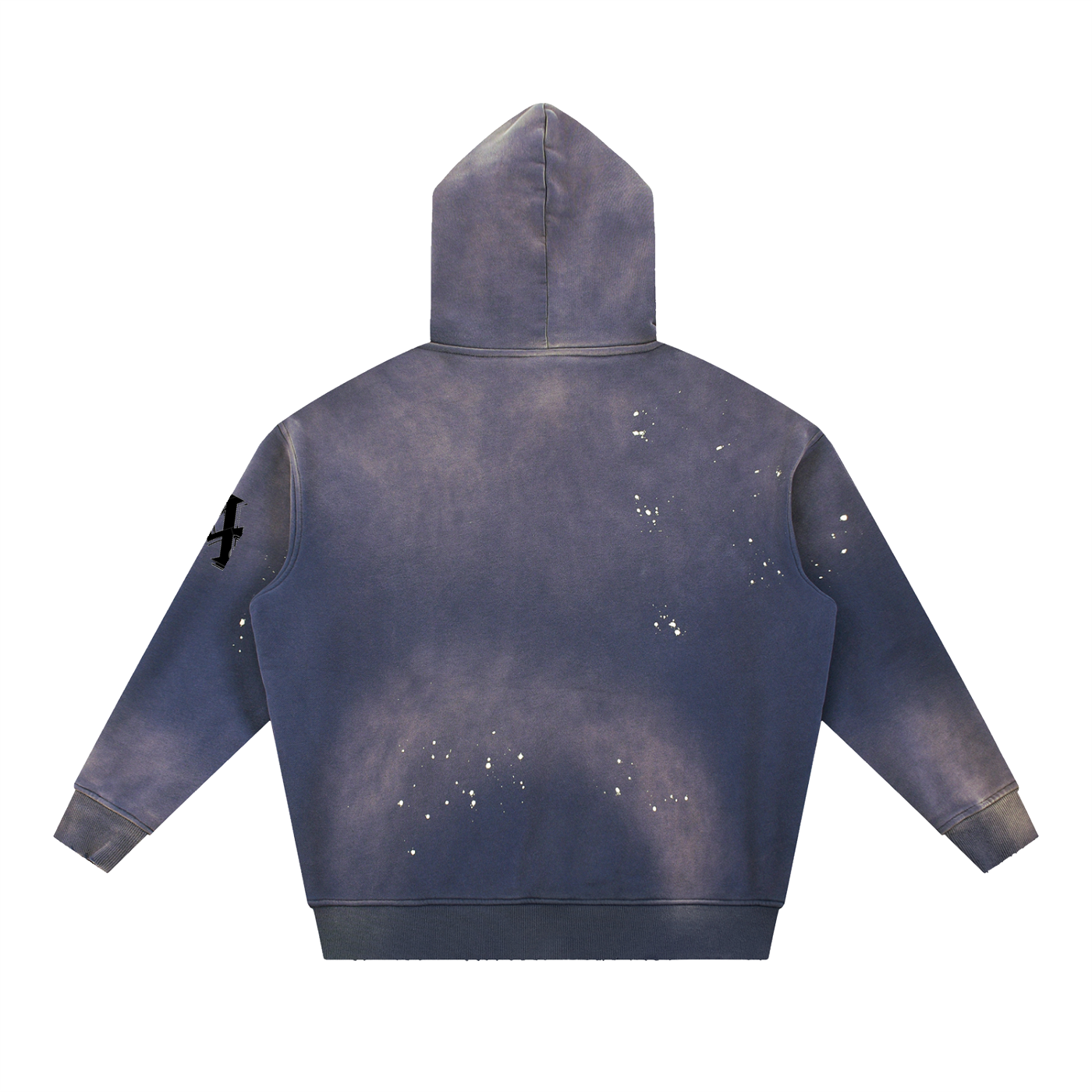 Vintage Washed Frayed Fleece Hoodie
