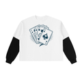 Layered Contrast Sleeve Cotton T-Shirt