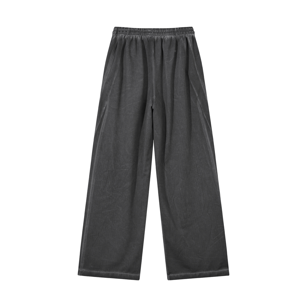 Unisex Vintage Wash Wide Leg Mesh Sweatpants - ACE