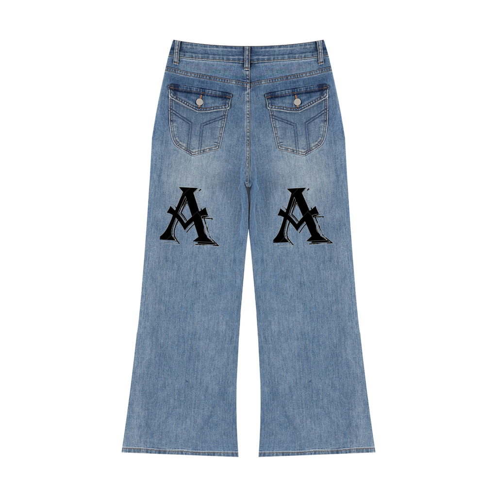 Women’s Vintage Wash Wide Leg Jeans