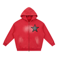 Sunfade Two-way Zipper Boxy Fleece Hoodie