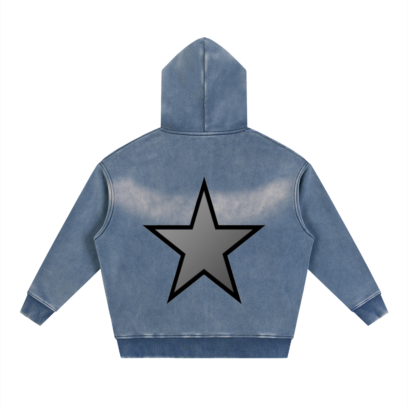 Sunfade Two-way Zipper Boxy Fleece Hoodie