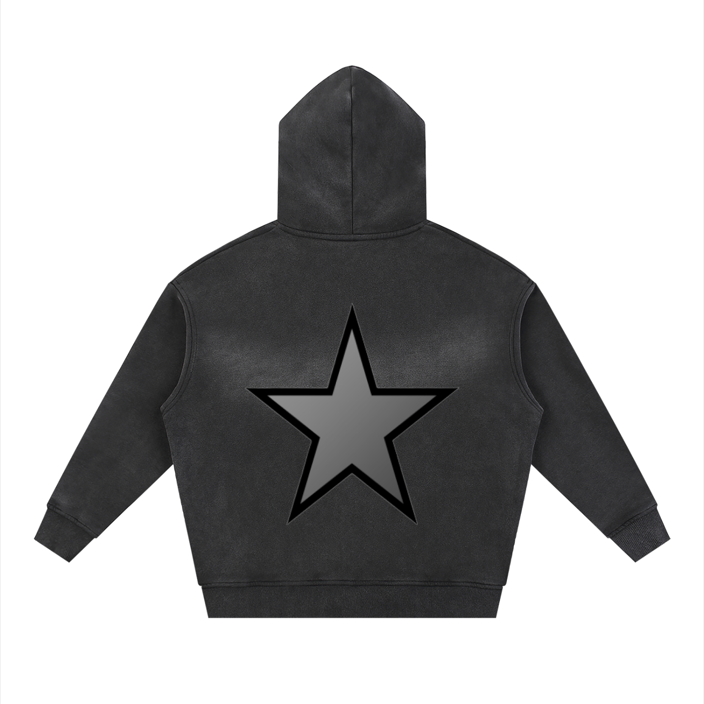 Sunfade Two-way Zipper Boxy Fleece Hoodie