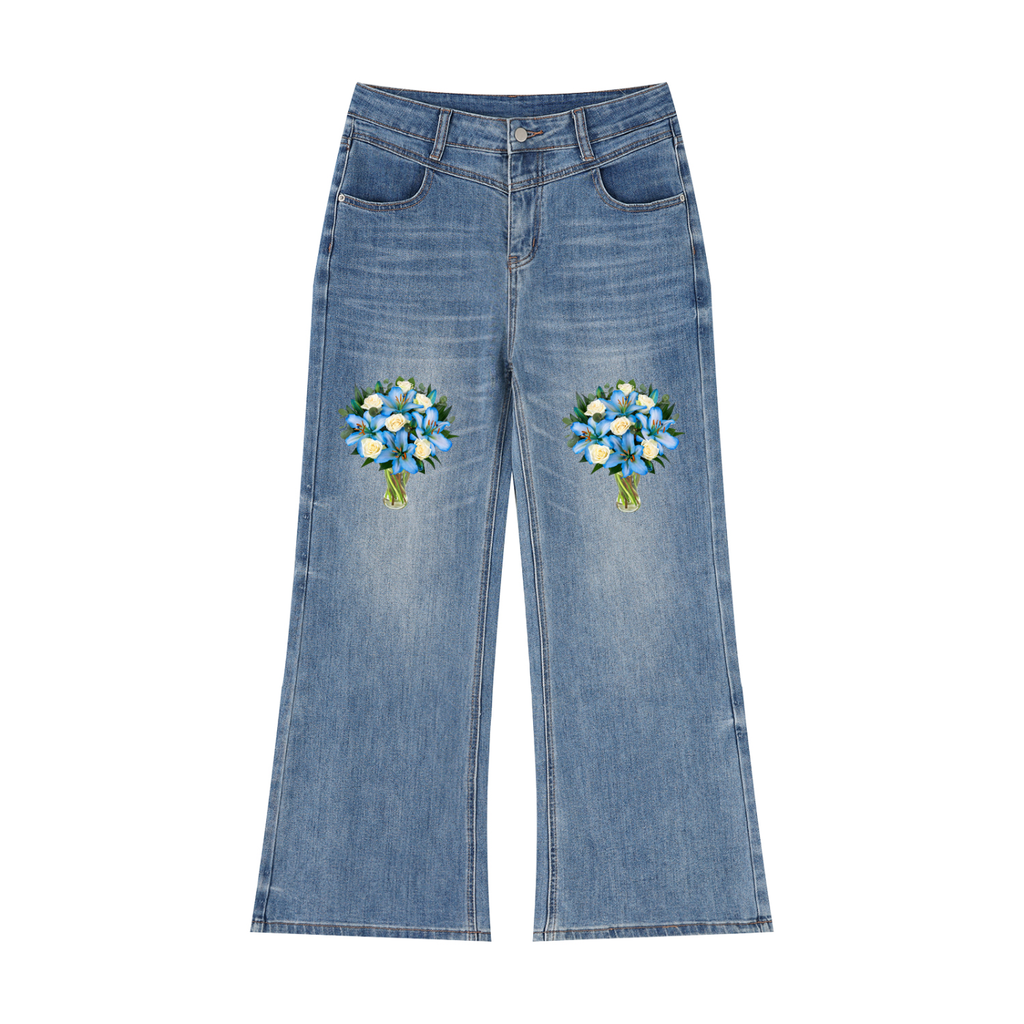 Women’s Vintage Wash Wide Leg Jeans