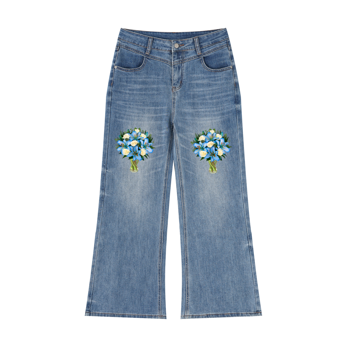 Women’s Vintage Wash Wide Leg Jeans
