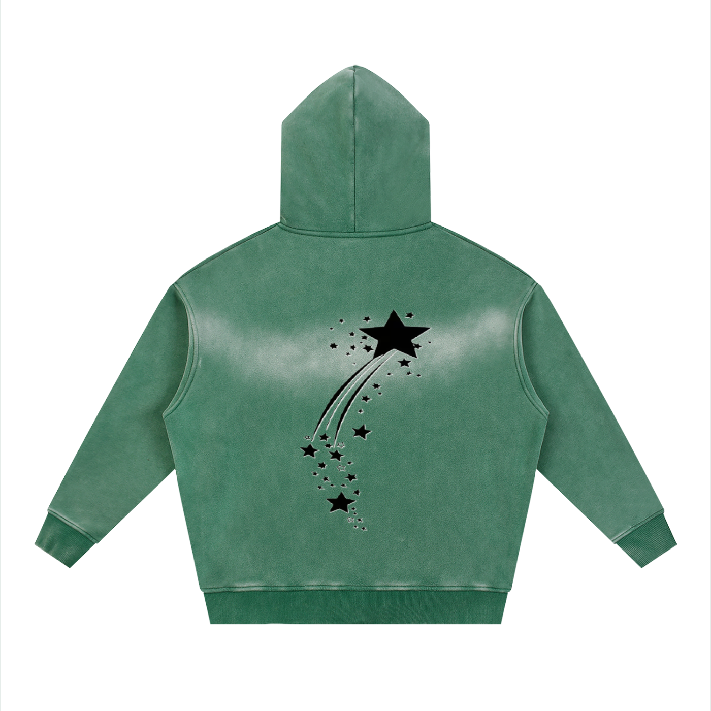 Sunfade Two-way Zipper Boxy Fleece Hoodie