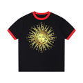 Contrast Edge Ribbed Crewneck T-Shirt