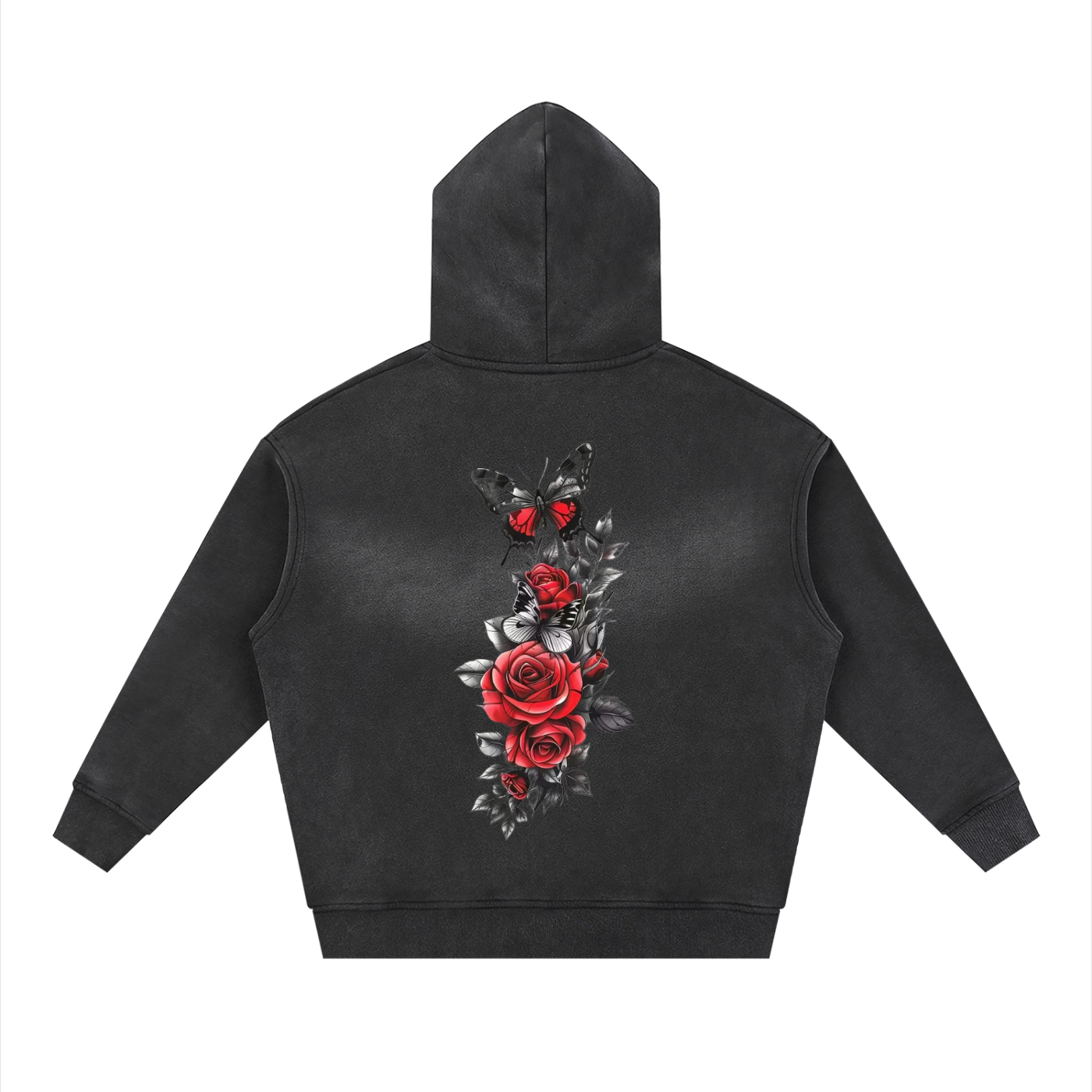Sunfade Two-way Zipper Boxy Fleece Hoodie