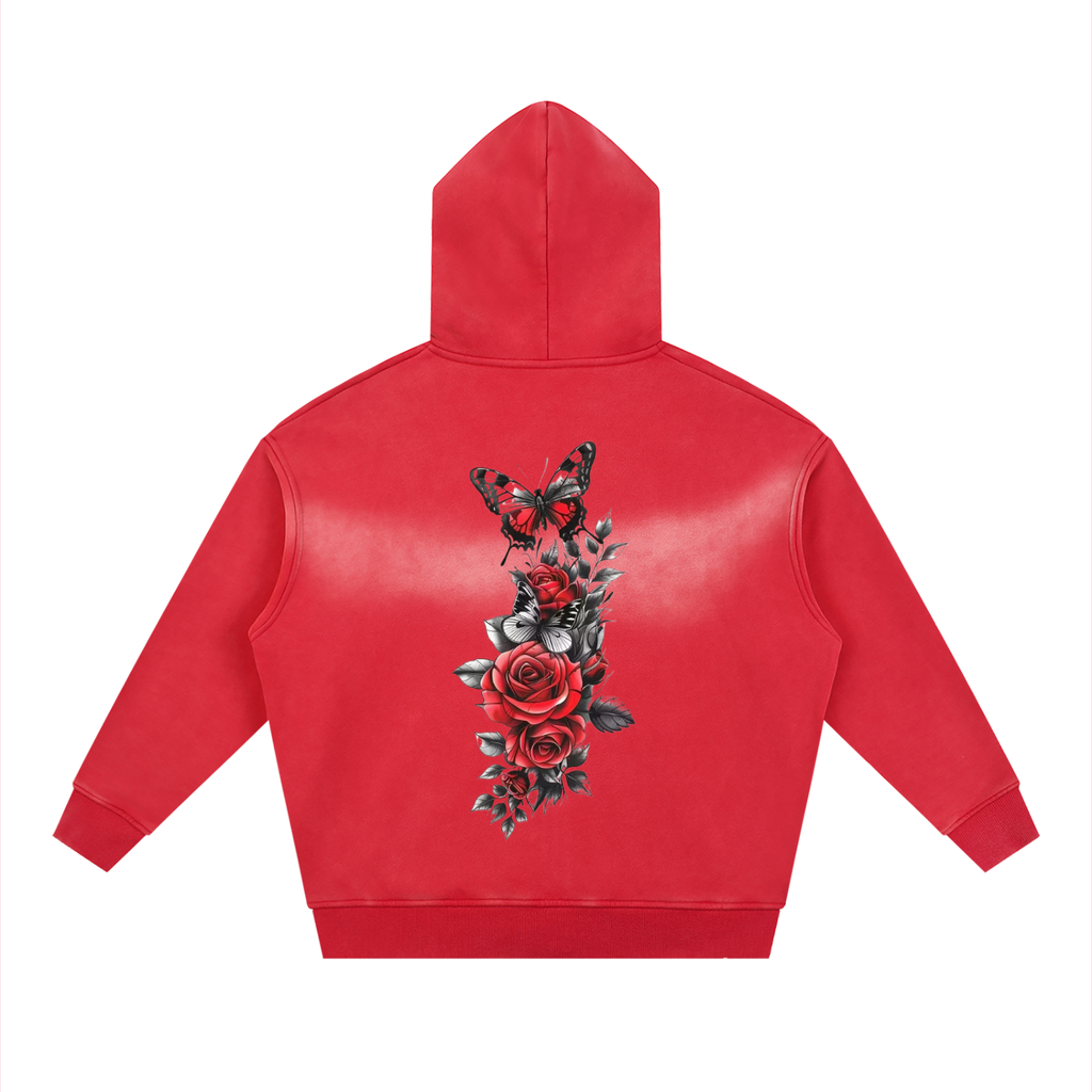 Sunfade Two-way Zipper Boxy Fleece Hoodie