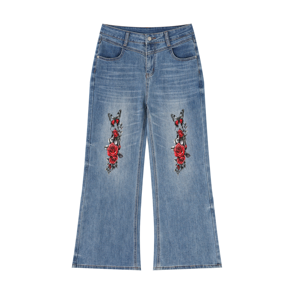 Women’s Vintage Wash Wide Leg Jeans