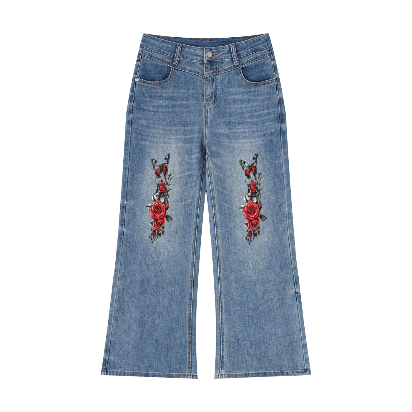 Women’s Vintage Wash Wide Leg Jeans