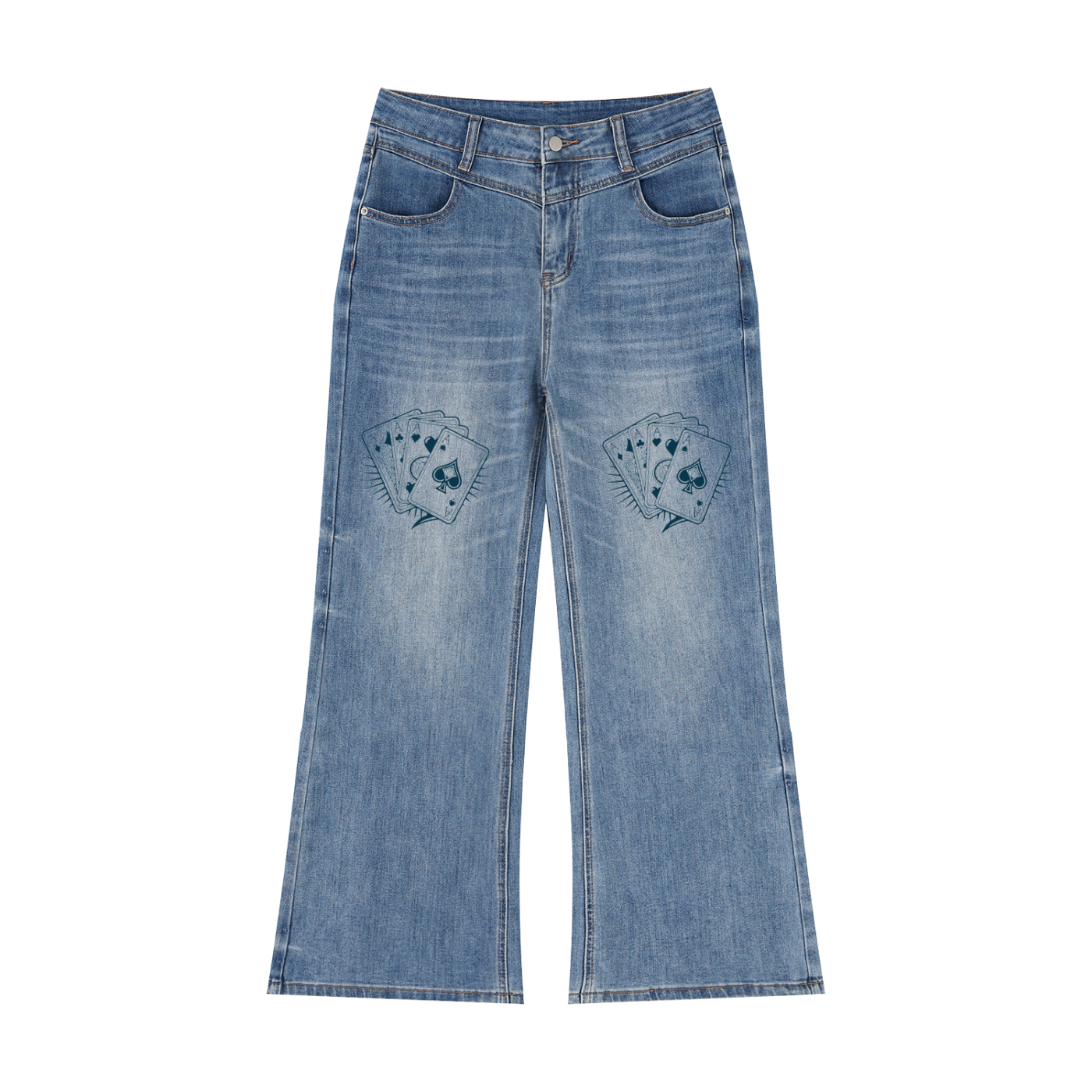 Women’s Vintage Wash Wide Leg Jeans