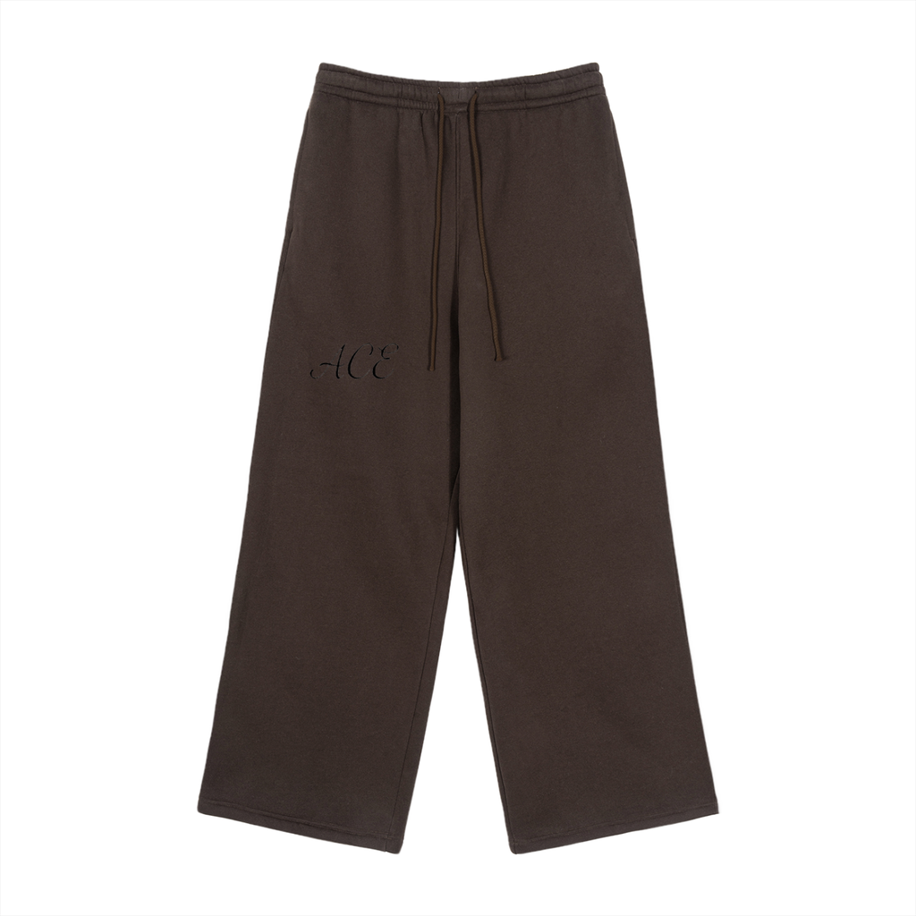 Fleece Drawstring Straight-Leg Sweatpants - ACE