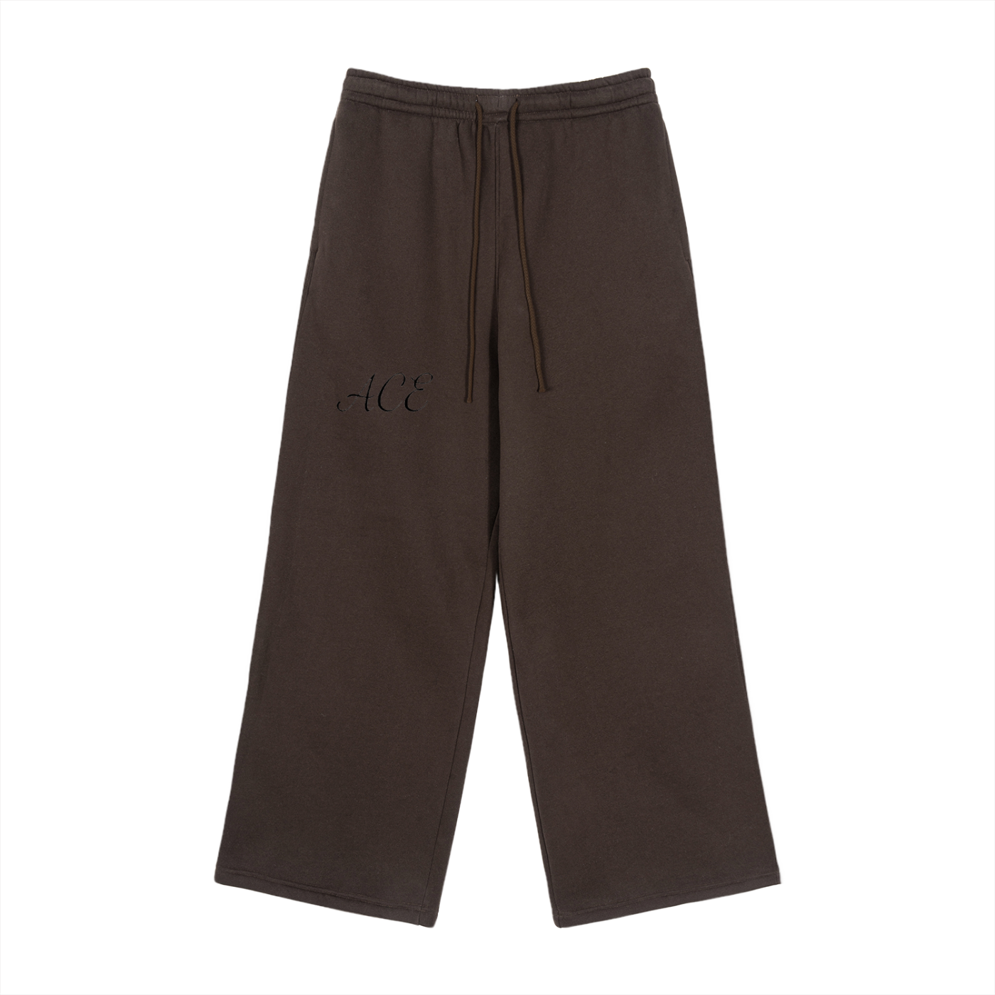 Fleece Drawstring Straight-Leg Sweatpants - ACE