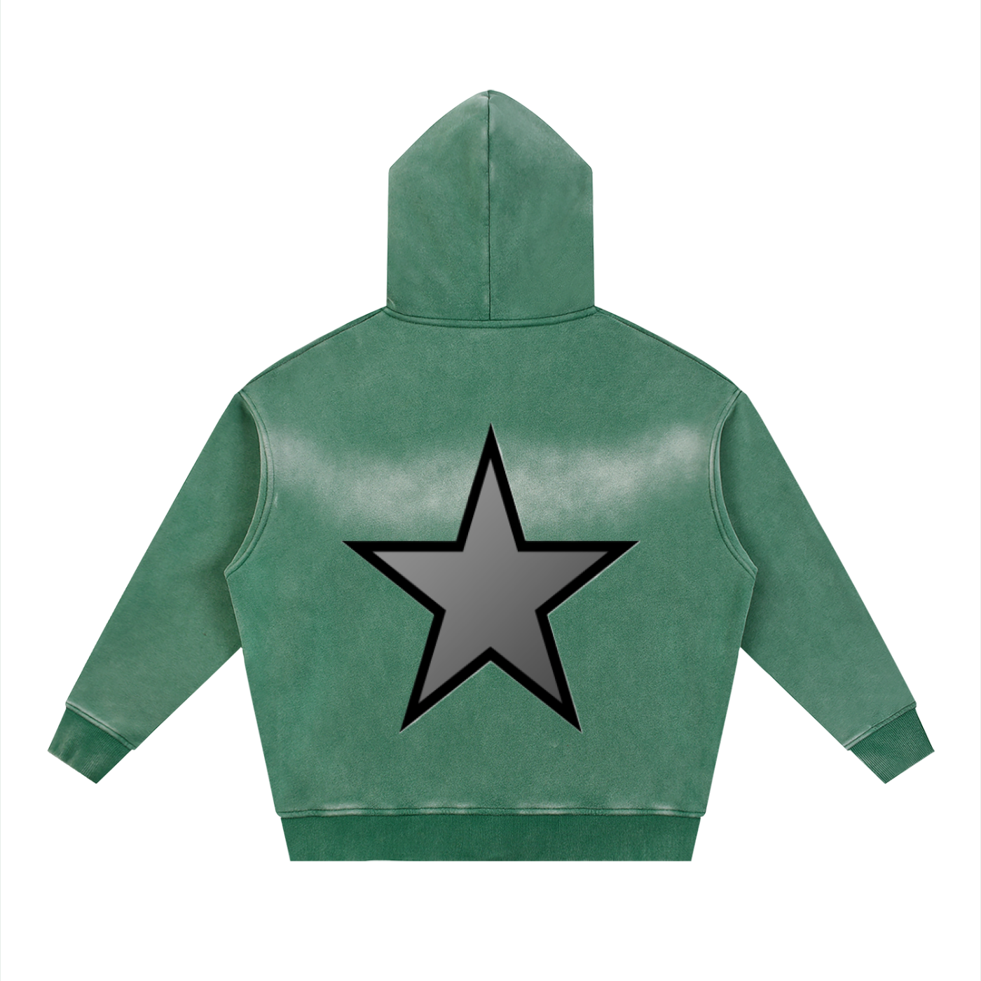Sunfade Two-way Zipper Boxy Fleece Hoodie