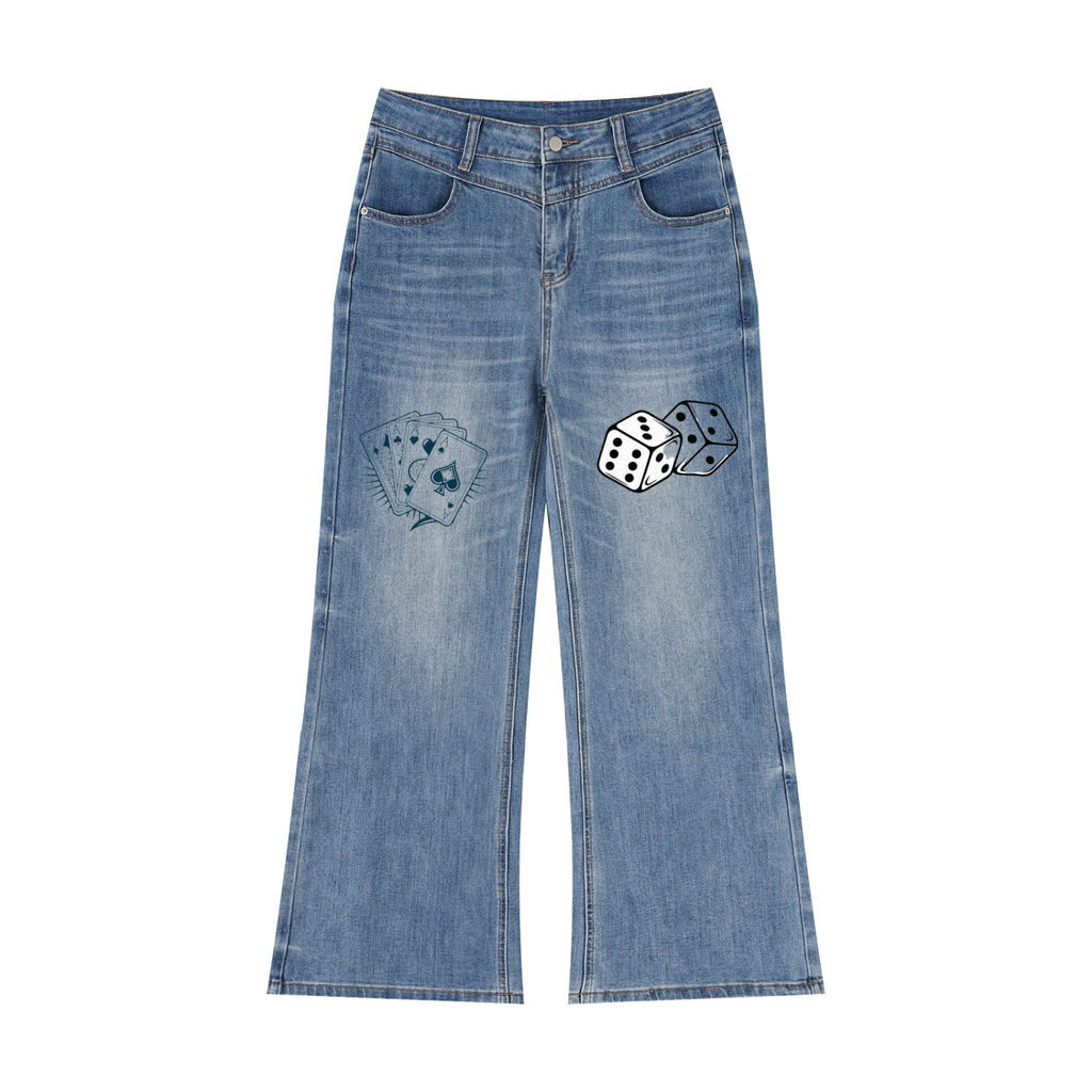 Women’s Vintage Wash Wide Leg Jeans