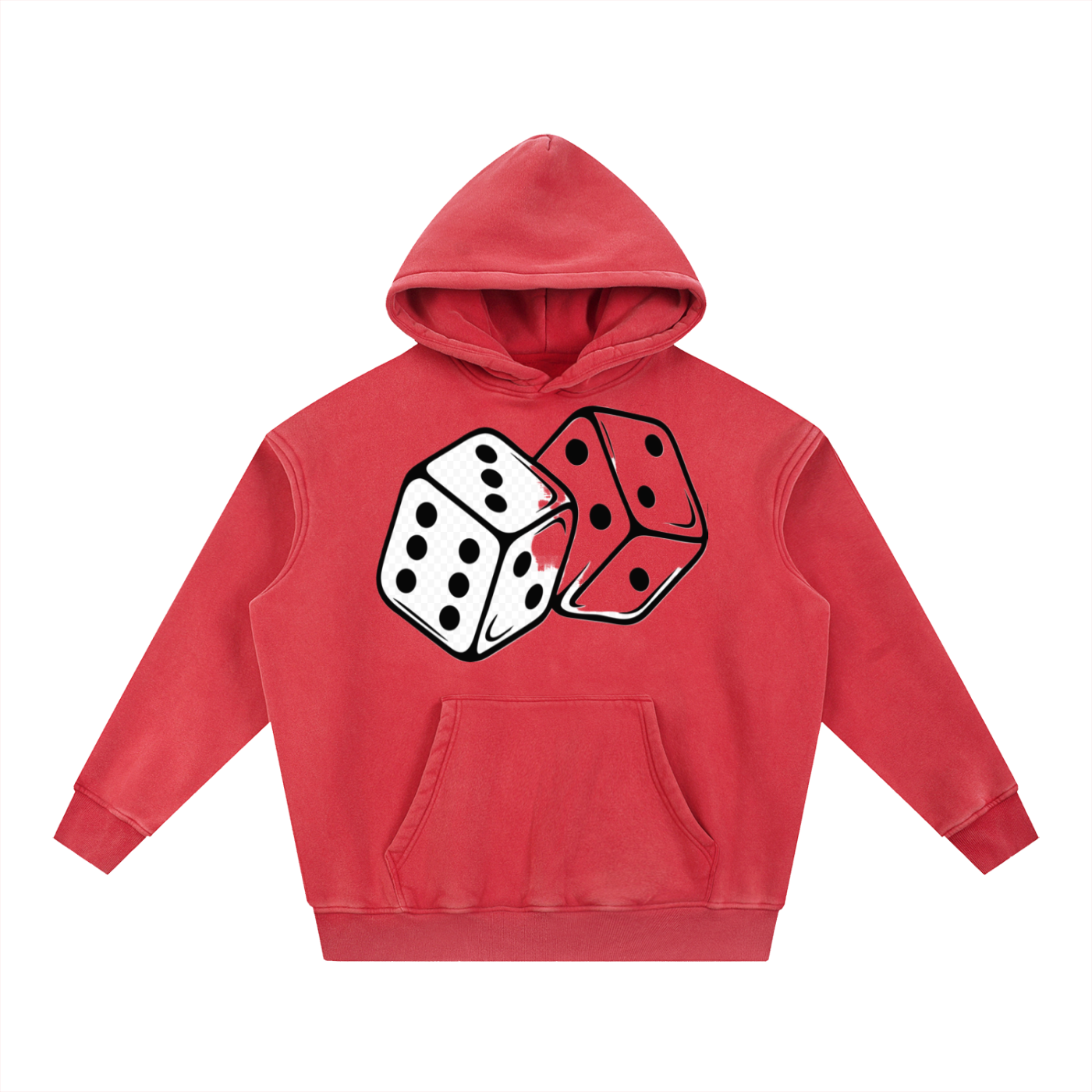 Snow Wash Fleece Oversize Hoodie