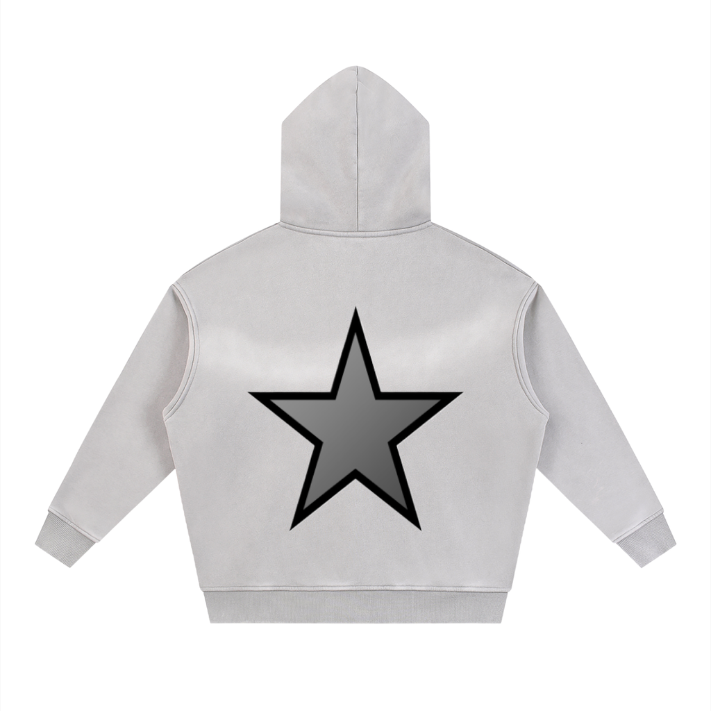 Sunfade Two-way Zipper Boxy Fleece Hoodie