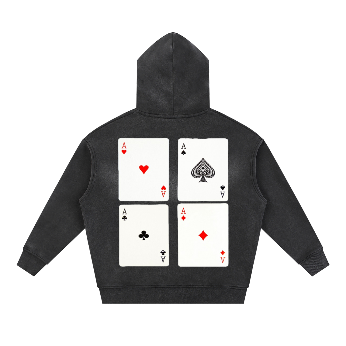 Sunfade Two-way Zipper Boxy Fleece Hoodie