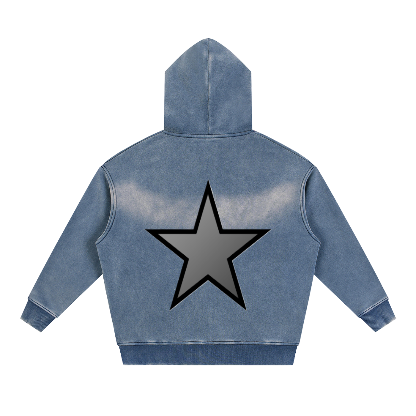 Sunfade Two-way Zipper Boxy Fleece Hoodie