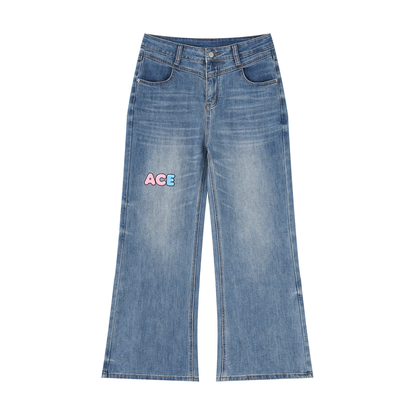 Women’s Vintage Wash Wide Leg Jeans