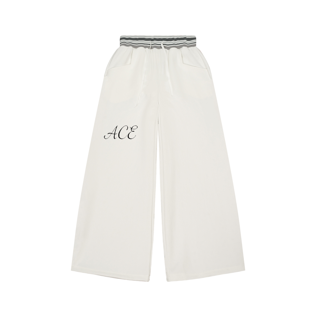 Striped Waist Wide Leg Pants - ACE
