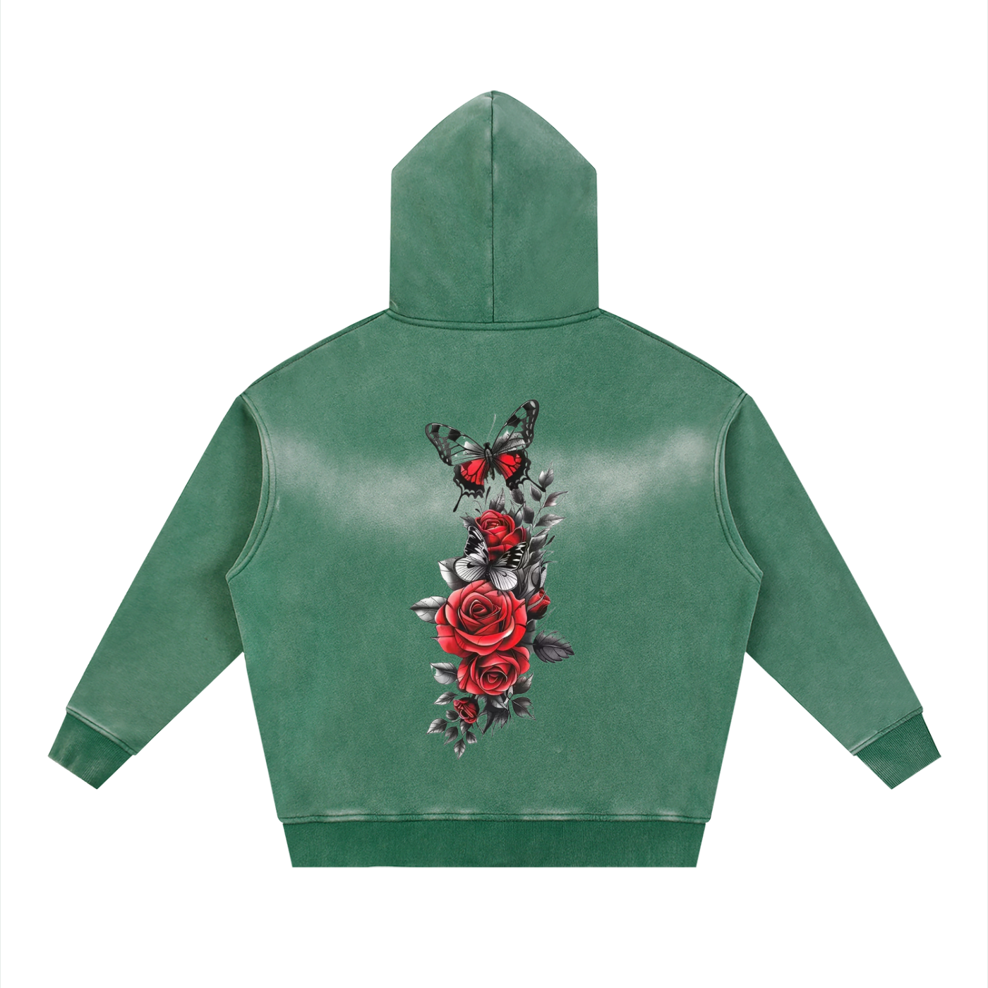 Sunfade Two-way Zipper Boxy Fleece Hoodie