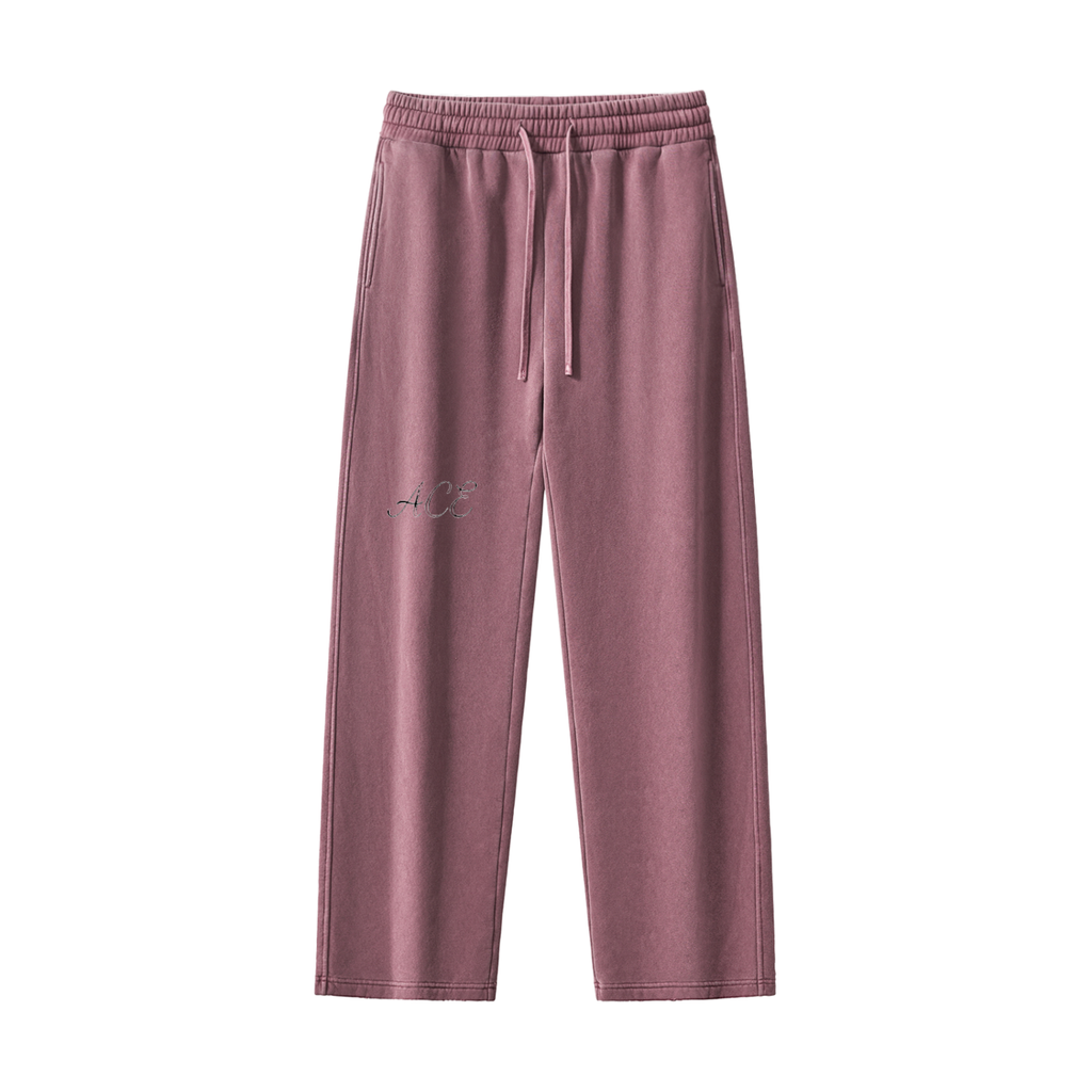 Frayed Enzyme Washed Fleece Sweatpants - ACE
