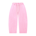 Unisex Mineral Wash Barrel Leg Pants