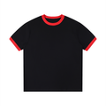 Contrast Edge Ribbed Crewneck T-Shirt