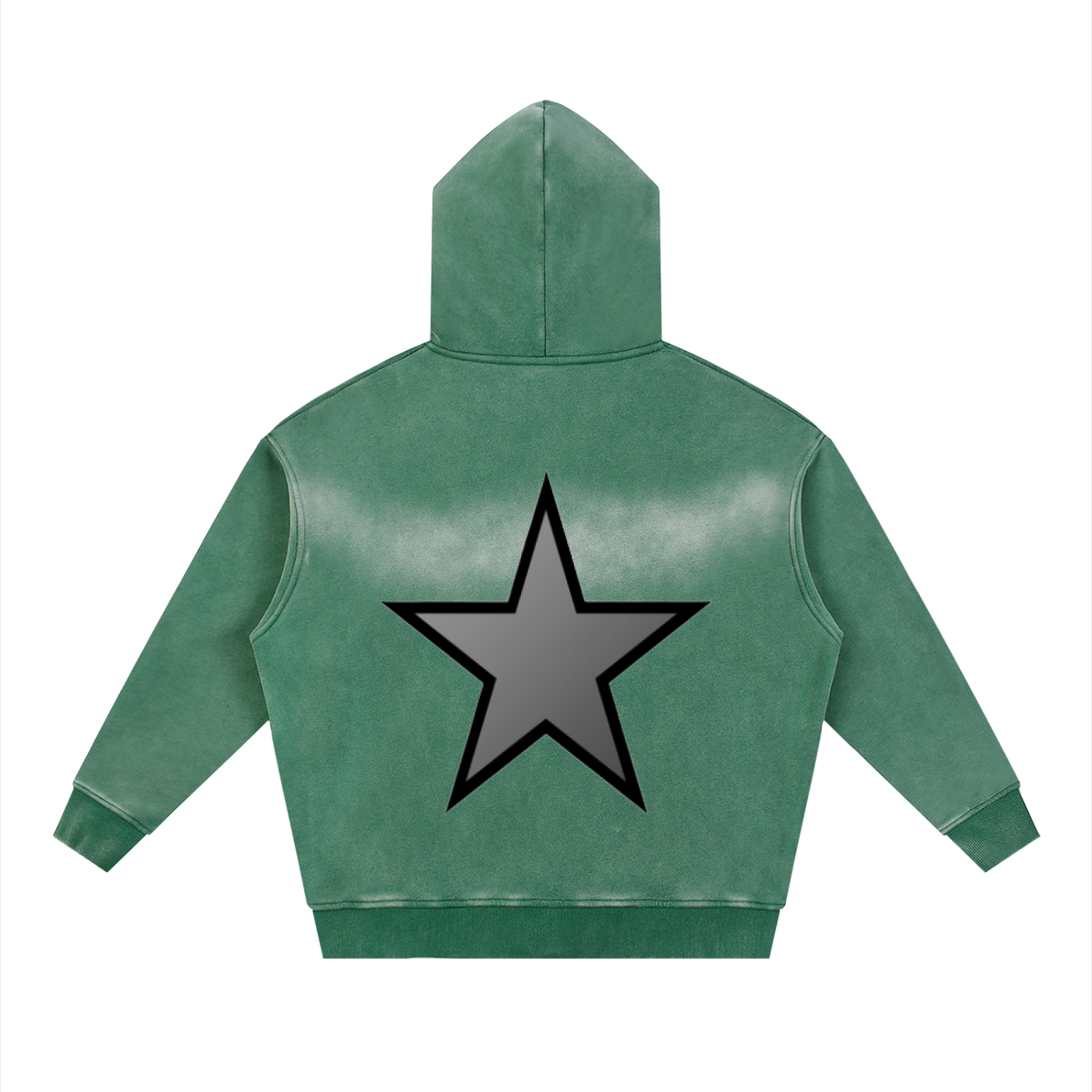 Sunfade Two-way Zipper Boxy Fleece Hoodie