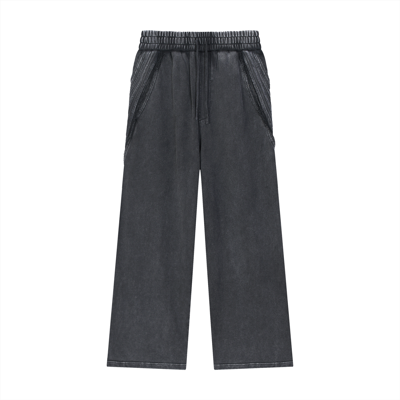 Snow Washed Tape Raw Edge Sweatpants