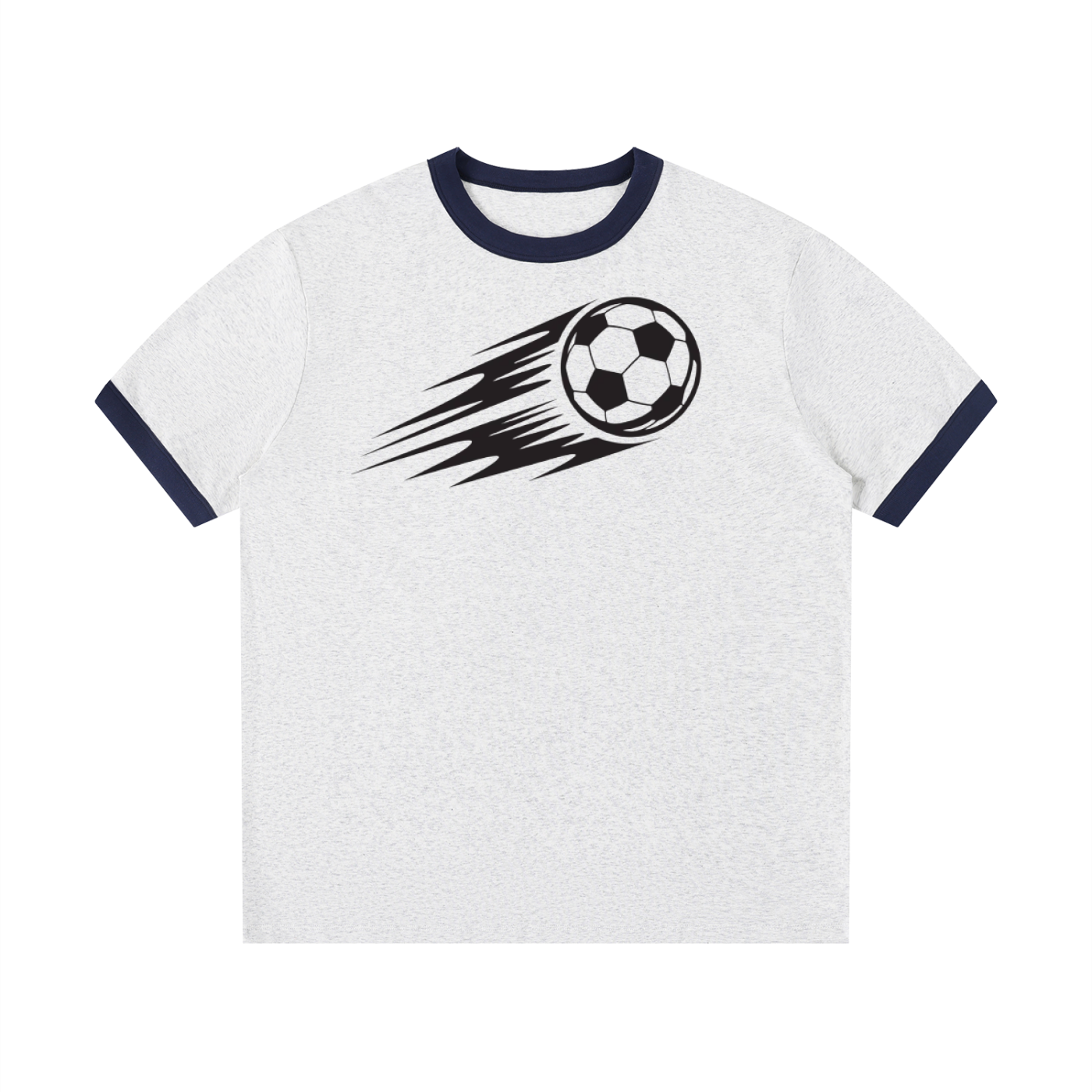 Contrast Edge Ribbed Crewneck T-Shirt