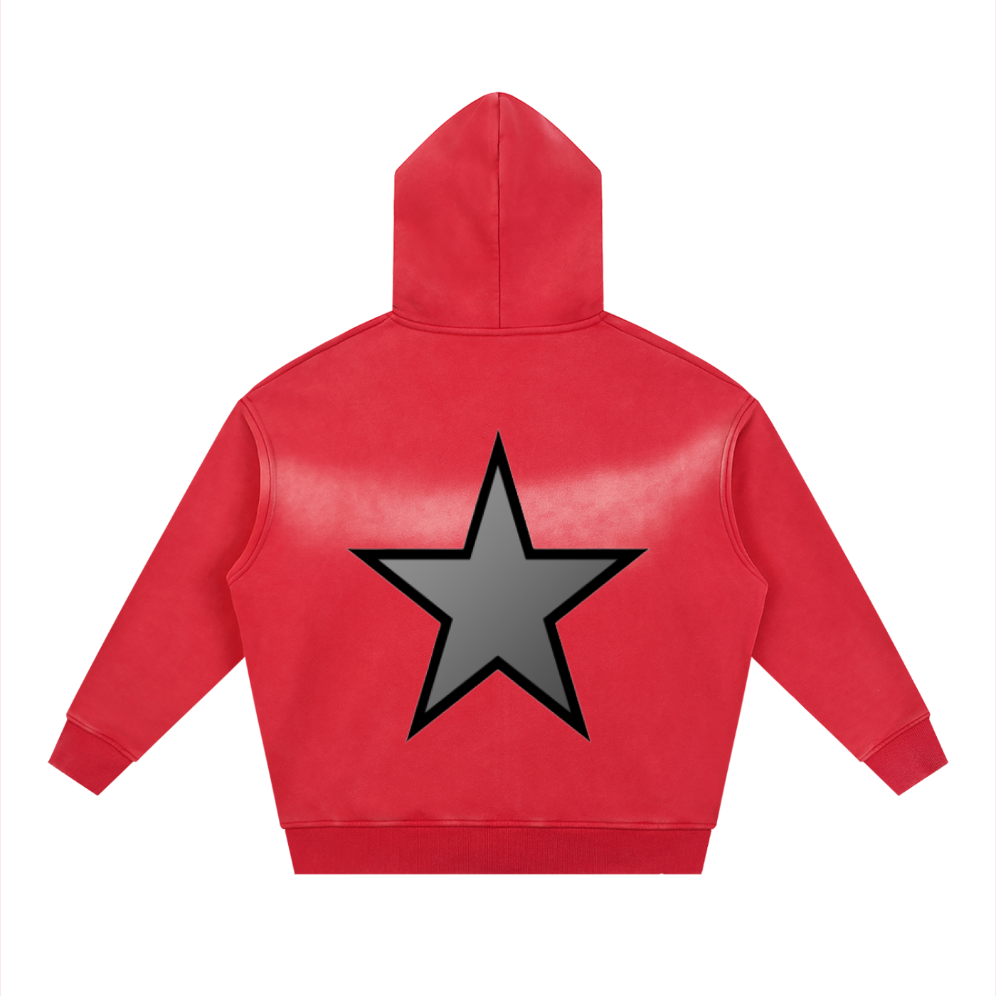 Sunfade Two-way Zipper Boxy Fleece Hoodie