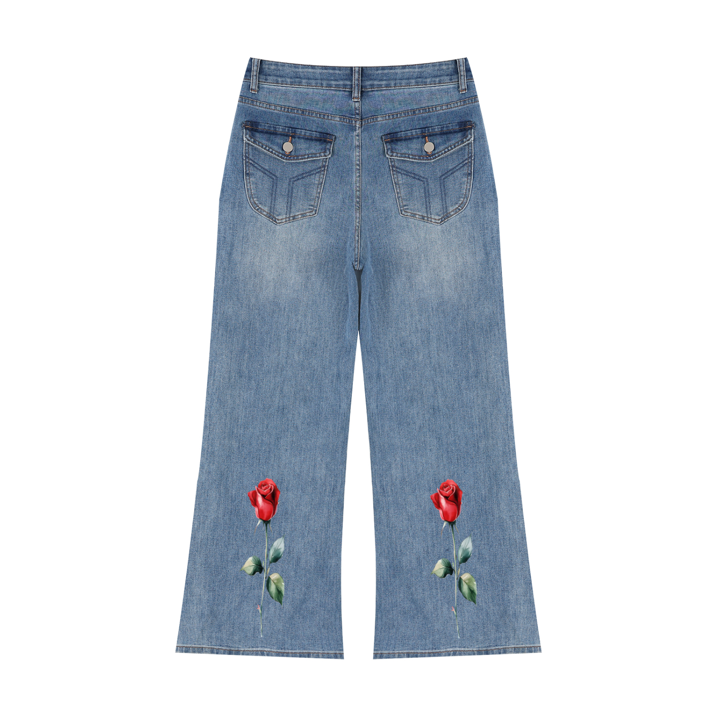 Women’s Vintage Wash Wide Leg Jeans