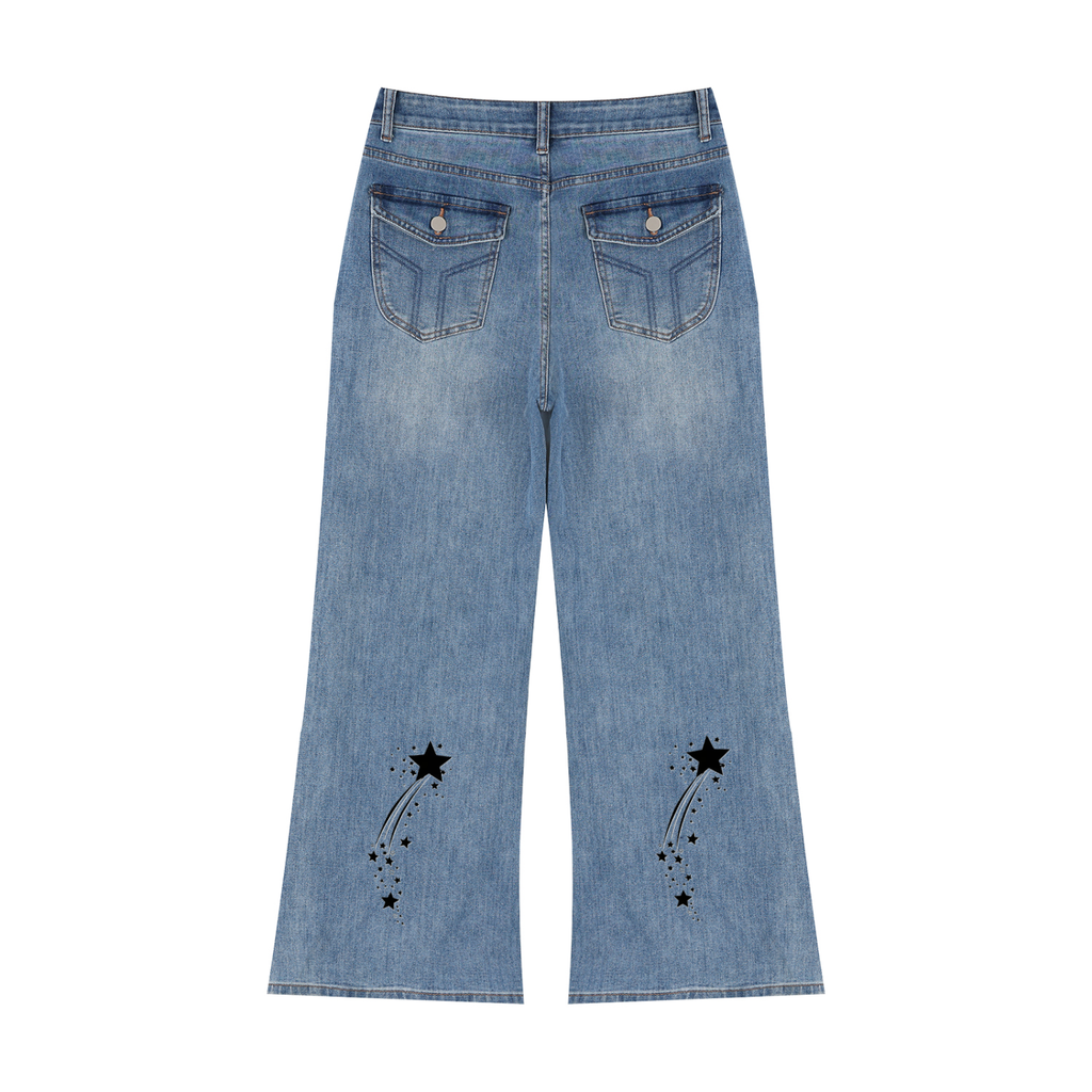 Women’s Vintage Wash Wide Leg Jeans